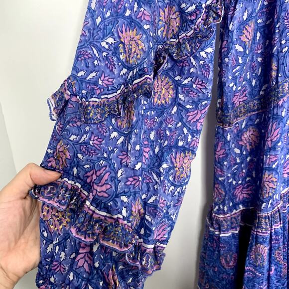 Alicia Bell Cameron Midi Dress Multi, Womens Large Blue - Picture 9 of 16